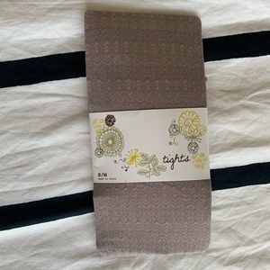 NWT Francesca’s Taupe Pointelle Tights